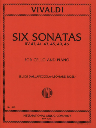 Antonio Vivaldi - Six Sonatas - Cello