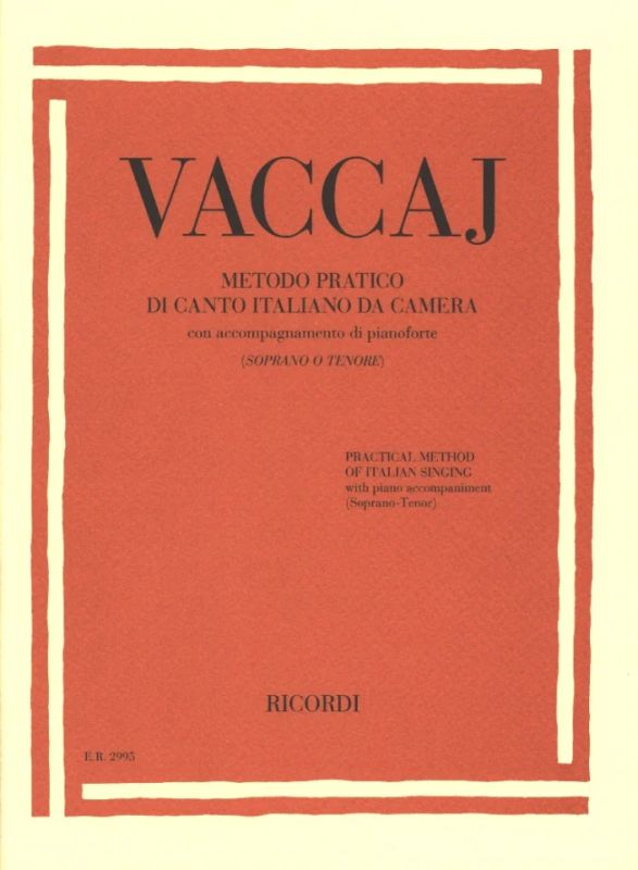 Nicola Vaccai: Practical method of Italian singing