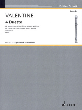 Robert Valentine - Vier Duette op. 6/1-4