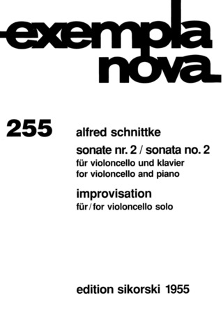 Alfred Schnittke - Sonate Nr. 2 / Improvisation für Violoncello und Klavier / für Violoncello solo
