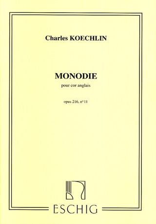 Charles Koechlin: Monodie, Pour Cor Anglais, Opus 216, N. 11