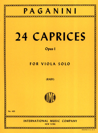 Niccolò Paganini - 24 Caprices Op.1
