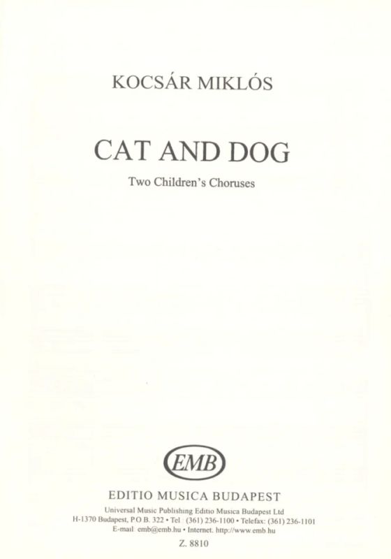 Miklós Kocsár - Cat and Dog
