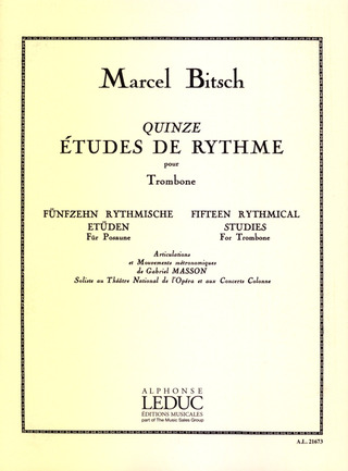 Marcel Bitsch - 15 Etudes de Rythme