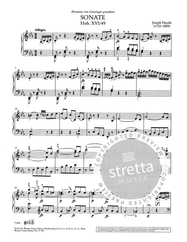 Joseph Haydn - Piano Sonata Eb Major Hob. XVI:49 (1)