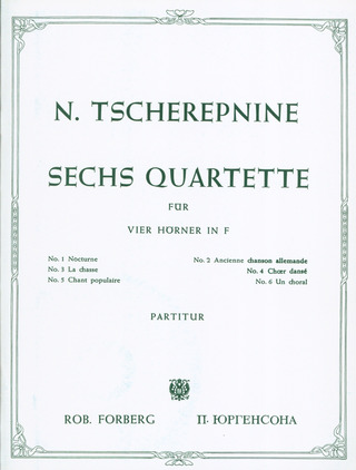 Tcherepnin Nikolai: 6 Quartette