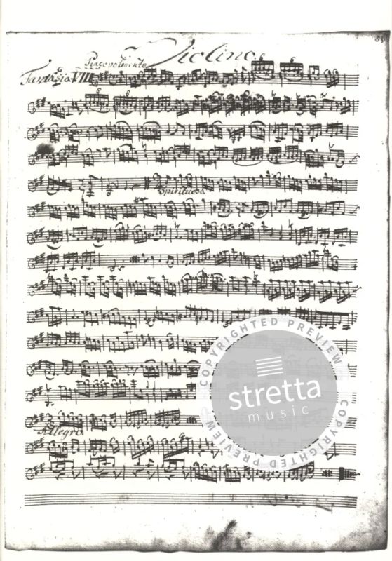 Georg Philipp Telemann - Fantasie per il violino senza basso TWV40:14-25 – Faksimile