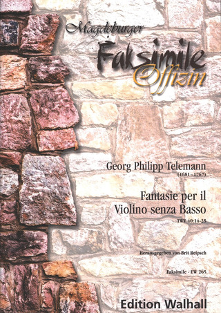 Georg Philipp Telemann - Fantasie per il violino senza basso TWV40:14-25 – Faksimile