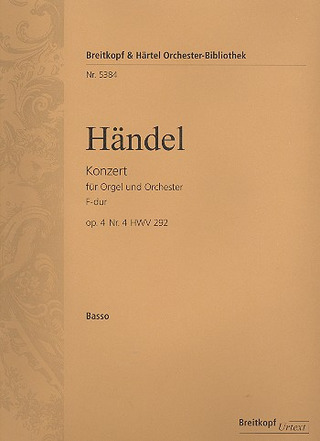 George Frideric Handel - Orgelkonzert F-Dur op. 4/4 HWV 292