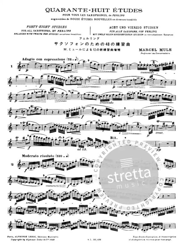 Marcel Mule - 48 Études (Ferling)