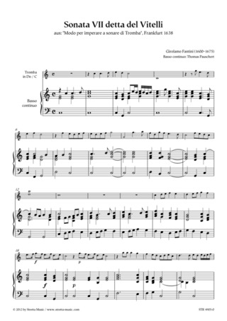 Girolamo Fantini: Sonata VII detta del Vitelli