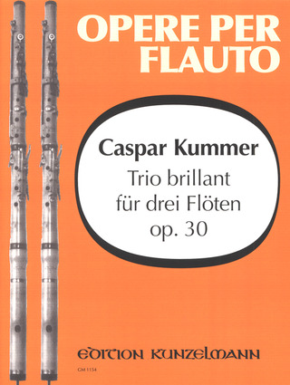 Caspar Kummer - Trio brillant, für 3 Flöten op. 30