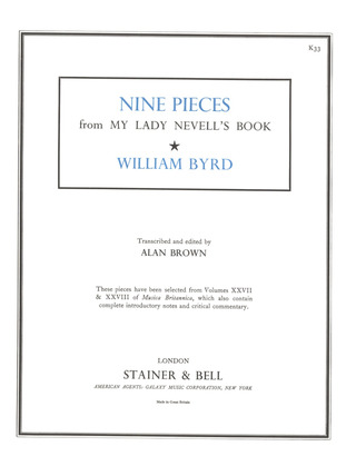 William Byrd - Nine Pieces From My Lady Nevells Book