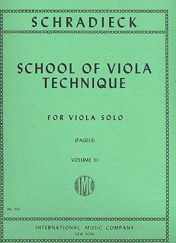 Tecnica Della Viola Vol. 3 (Pagels)