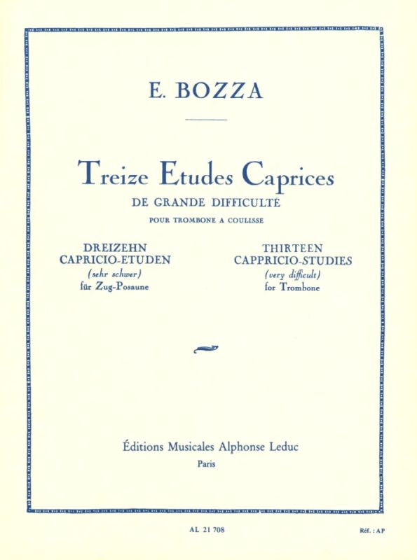 Eugène Bozza - 13 Etudes-Caprices De Grande Difficulté