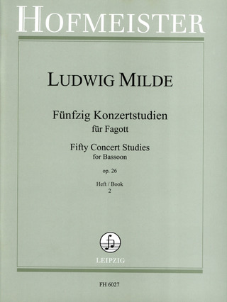 Ludwig Milde - 50 Konzertstudien op.26 Band 2 (Nr.26-50) für Fagott