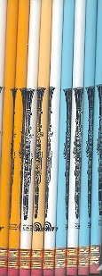 Pencil (Pack of 10): Clarinet (Assorted Colours)