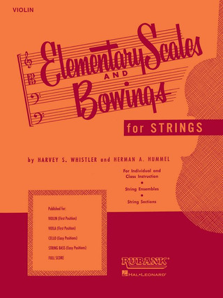 Harvey S. Whistleret al. - Elementary Scales and Bowings - Violin