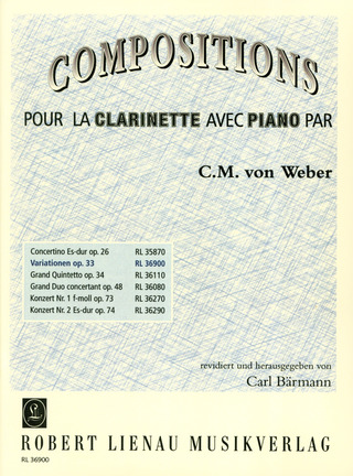 Carl Maria von Weber: Variations about a Theme from the opera "Silvana"  op. 33