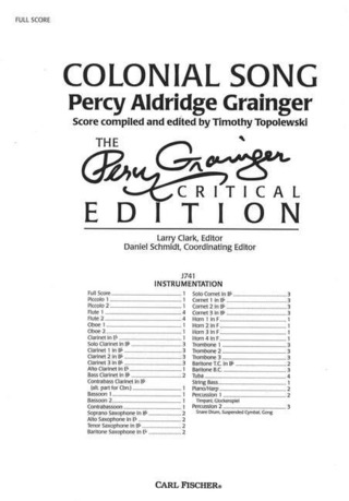 Percy Grainger: Colonial Song