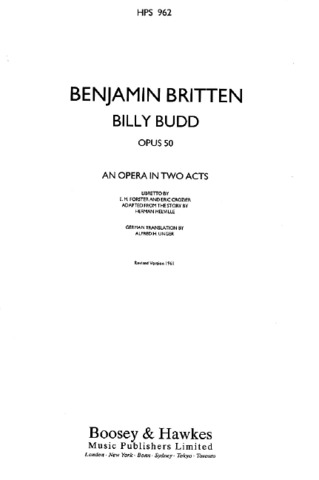 Benjamin Britten - Billy Budd Op. 50