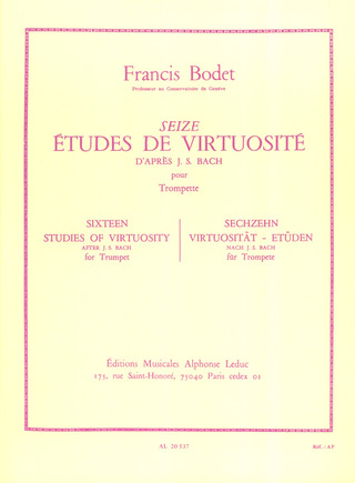 Francis Bodet - 16 Etudes de Virtuosite d'apres Bach