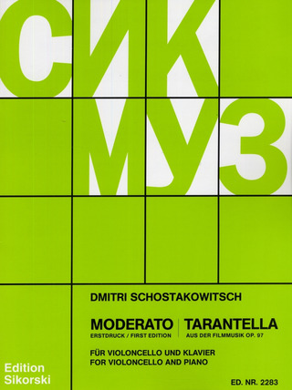 Dmitri Shostakovich - Moderato / Tarantella für Violoncello und Klavier