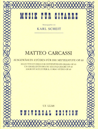 Matteo Carcassi - Ausgewählte Etüden für die Mittelstufe op. 60
