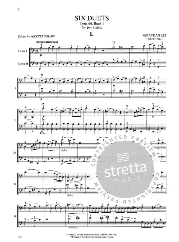 Sebastian Lee - 6 Duette Bd 1 Op 60