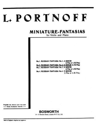 Leo Portnoff - Russian Fantasy No. 2 in D minor