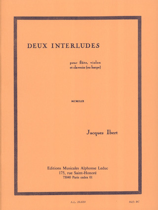 Jacques Ibert - 2 Interludes