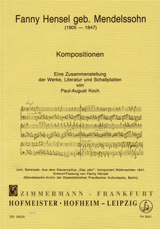 Fanny Hensel - Werkverzeichnis – Fanny Hensel geb. Mendelssohn