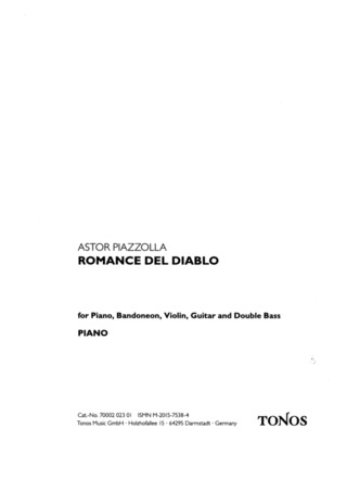 Astor Piazzolla - Piazzolla: Romance del Diablo - per quintetto