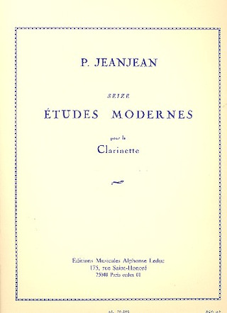 Paul Jeanjean - 16 Modern Studies for Clarinet