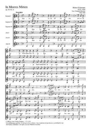 Robert Schumann: In Meeres Mitten a-Moll op. 91, 6 (1849)