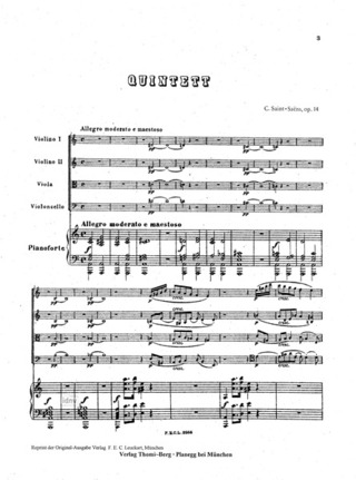 Camille Saint-Saëns - Quintett A-Dur op. 14