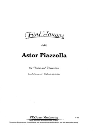 Astor Piazzolla - 5 Tangos
