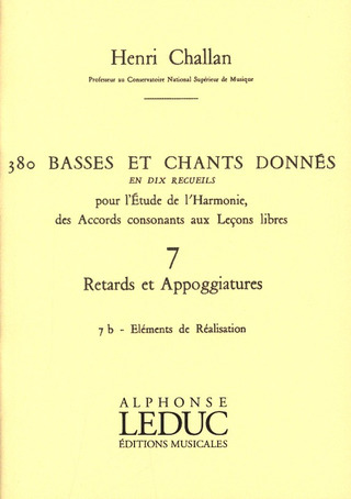 Henri Challan - 380 Basses et Chants Donnés Vol. 7B