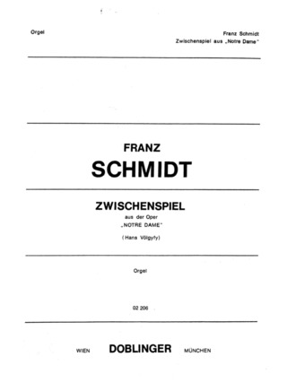 Franz Schmidt - Zwischenspiel aus der Oper Notre Dame