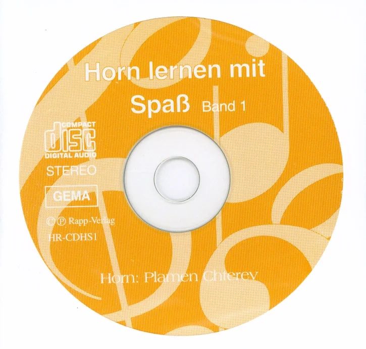 Auteur Horst Rapp Cahier de partitions avec CD et pince à partitions colorée en forme de cœur Horn lernen mit Spaß Band 1-150 chansons et duette pour débutants