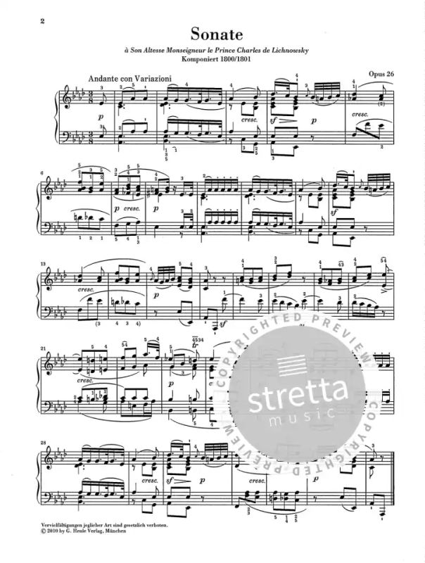 Ludwig van Beethoven - Klaviersonate Nr. 12 As-Dur op. 26