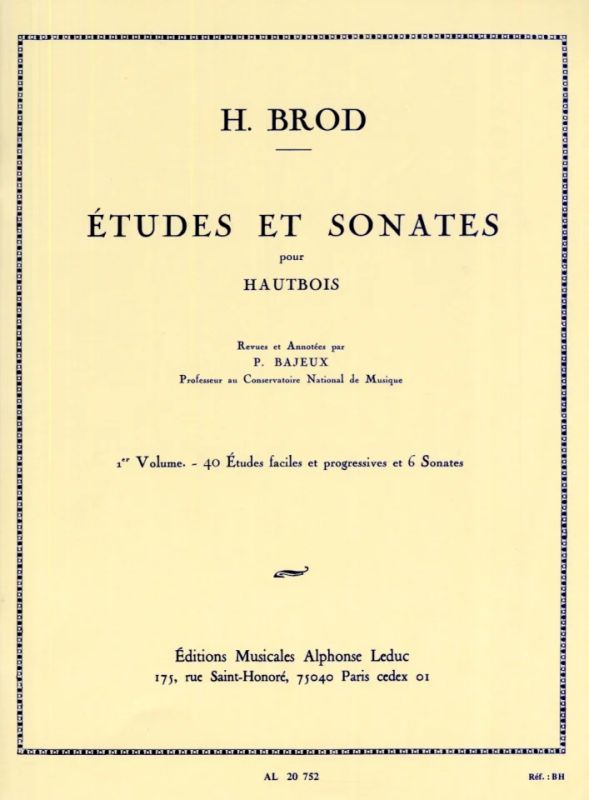 Henri Brod - Études et Sonates 1