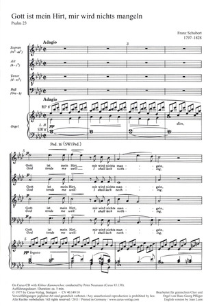 Franz Schubert: Psalm 23 As-Dur D 706 (1820)