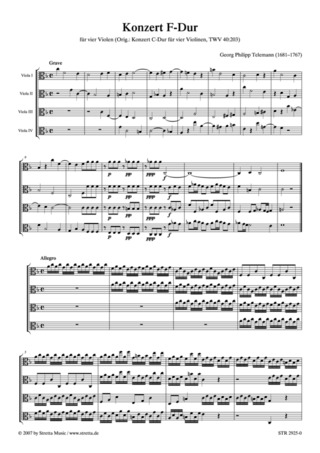 Georg Philipp Telemann: Konzert F-Dur