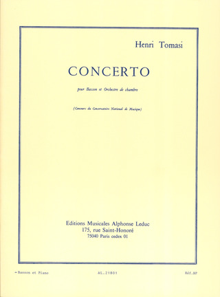 Henri Tomasi - Concerto pour Basson et Orchestre de chambre