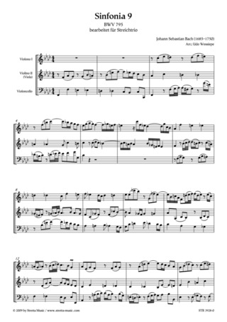 Johann Sebastian Bach: Sinfonia 9