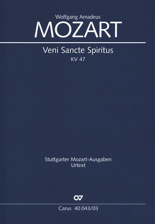 Wolfgang Amadeus Mozart - Veni Sancte Spiritus C major KV 47