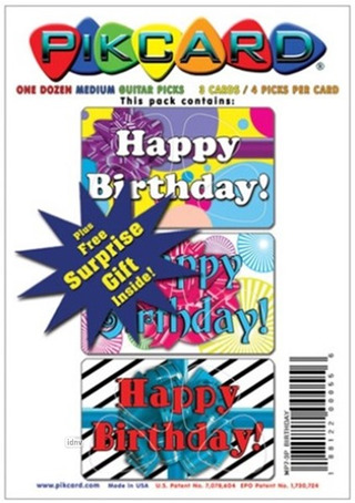 PikCard 3-Pack: Birthday (12 Guitar Picks)