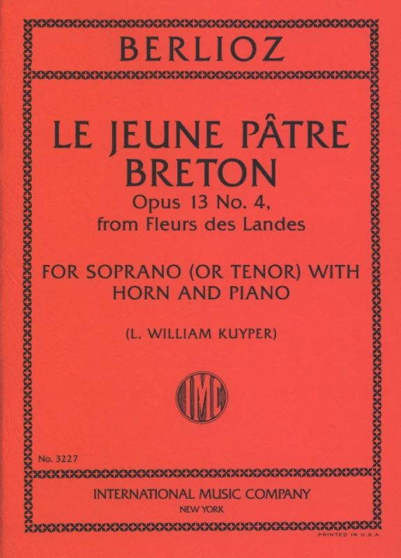 Hector Berlioz - Jeune Patre Breton Op. 13 N. 4 Voce