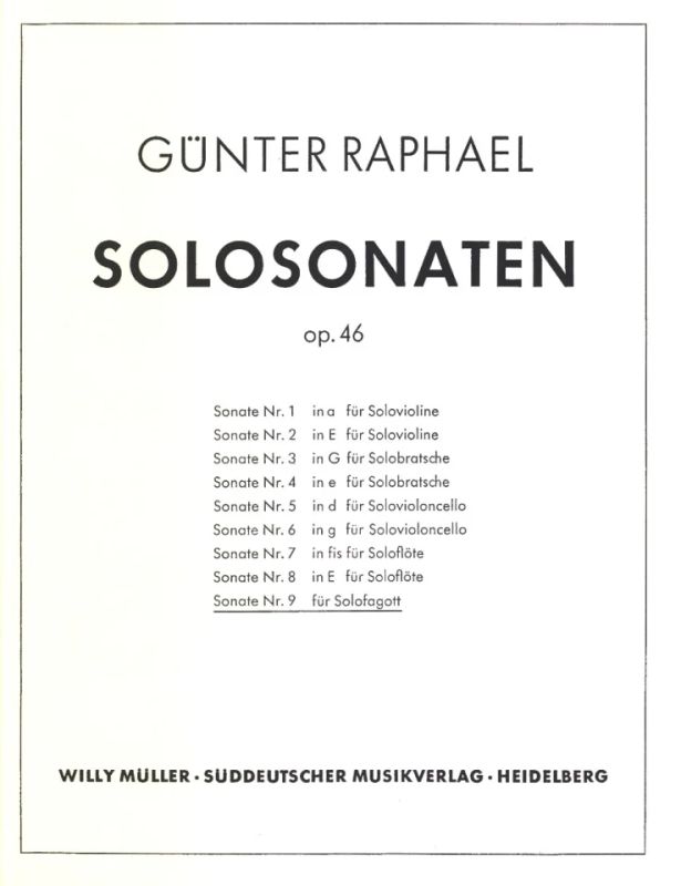 Günter Raphael - Solosonate (1954) op. 46/9
